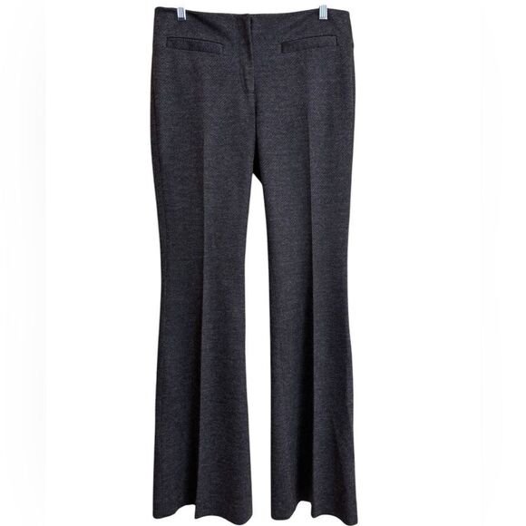 Michael Kors Office Siren Corpcore Grey Mid Rise Wool Blend Flared Pants Size 8 - Picture 1 of 11